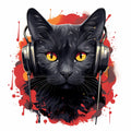 Der Groove einer schwarzen Katze