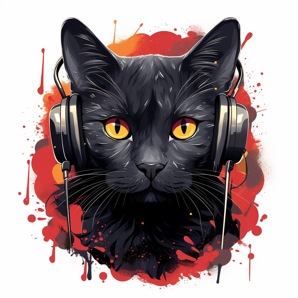 Der Groove einer schwarzen Katze