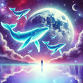 Les baleines dans un voyage intergalactique