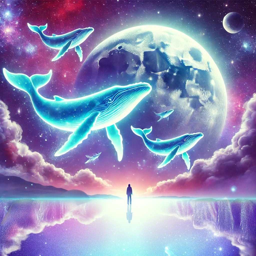 Les baleines dans un voyage intergalactique