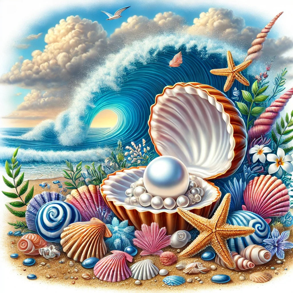 Perle précieuse et trésors marins