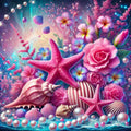 Rose et perles dans un univers féerique