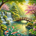 Tranquillité dans un jardin japonais