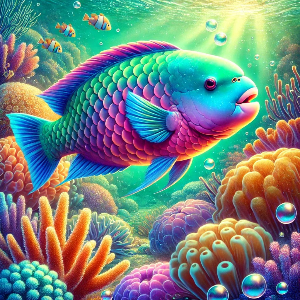Die Schönheit des Papageienfisches