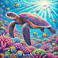 L'odyssée marine d'une tortue