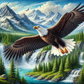 Aigle majestueux et cascades sauvages