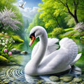 Die Pracht des Schwans