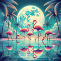 Nächtlicher Spaziergang der Flamingos