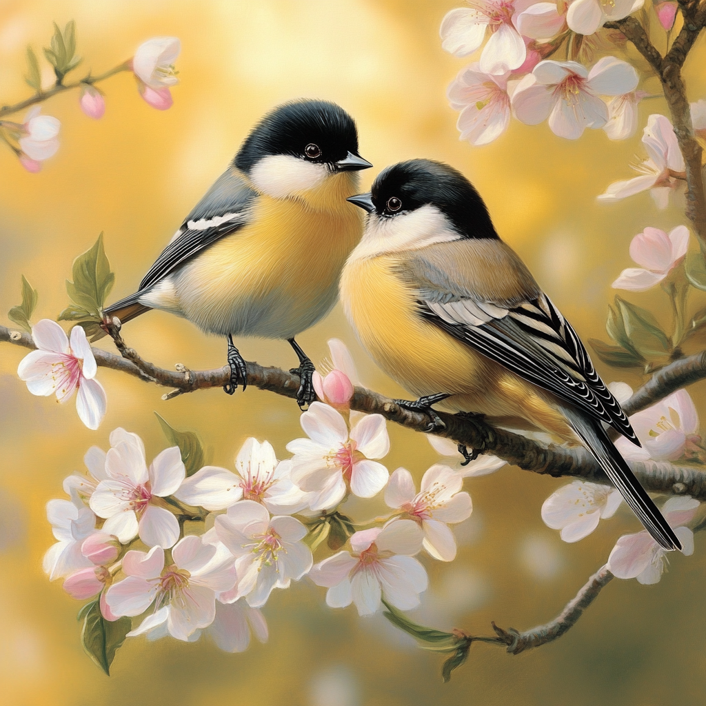 Un tête-à-tête sous les fleurs du cerisier