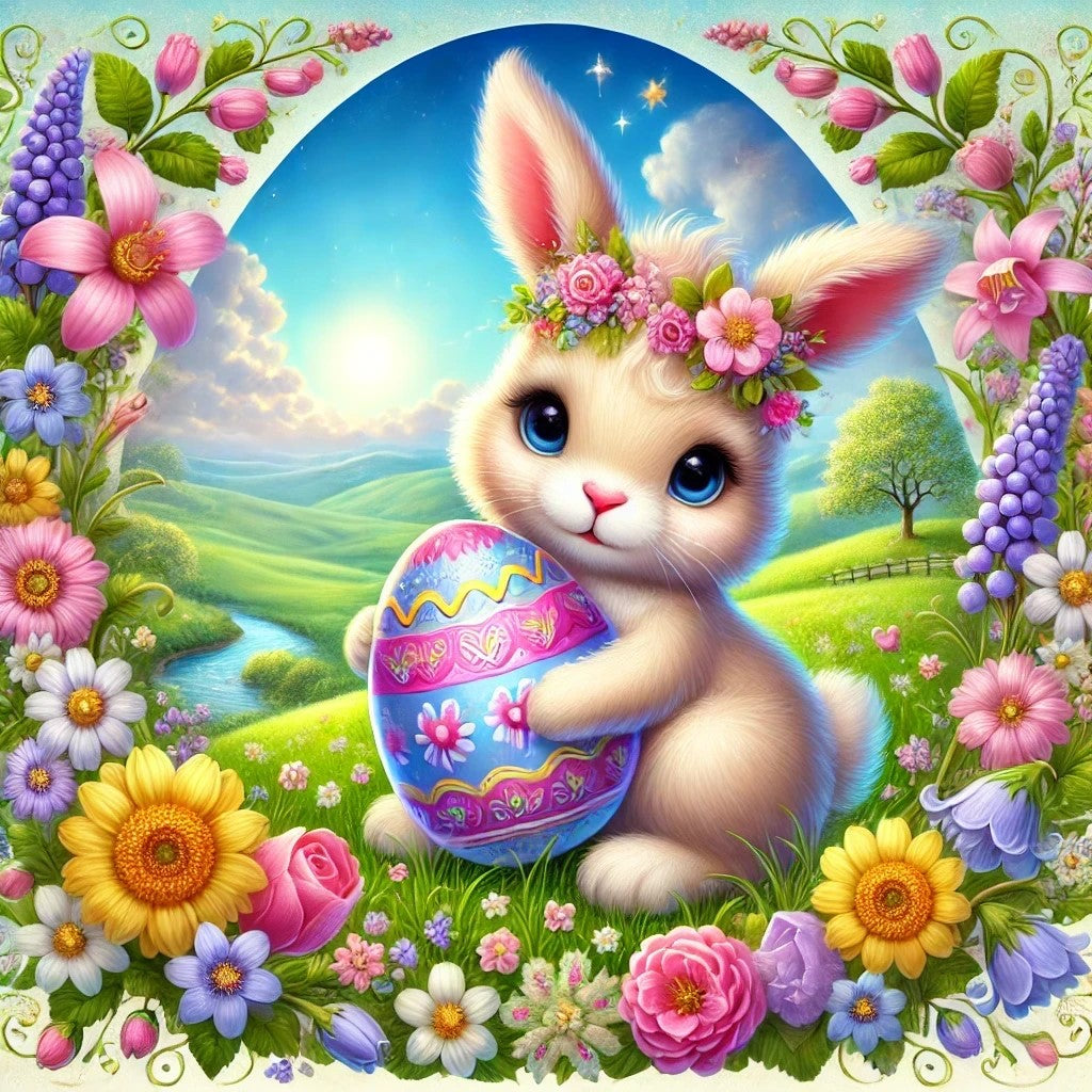 Lapin câlin et trésor de pâques