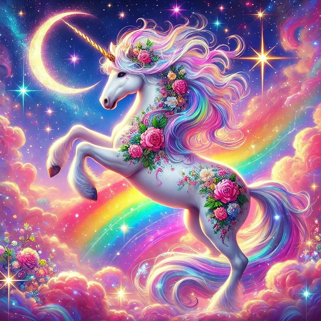 Magie lunaire et éclats d'arc-en-ciel