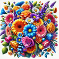 Explosion floraler Farben