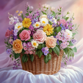 Seasonal floral basket
