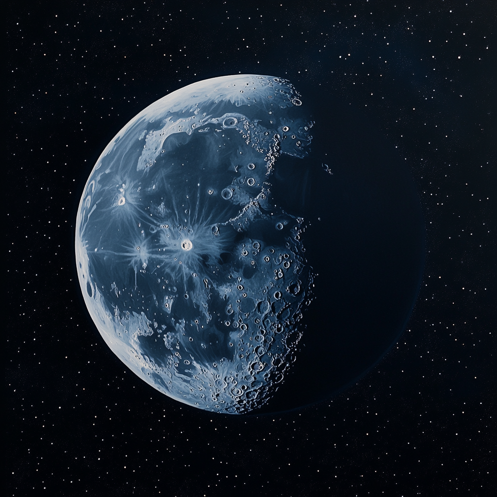 Lune figée dans le temps