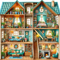 Déco cosy en turquoise
