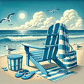 Entspannung in Blau am Meer