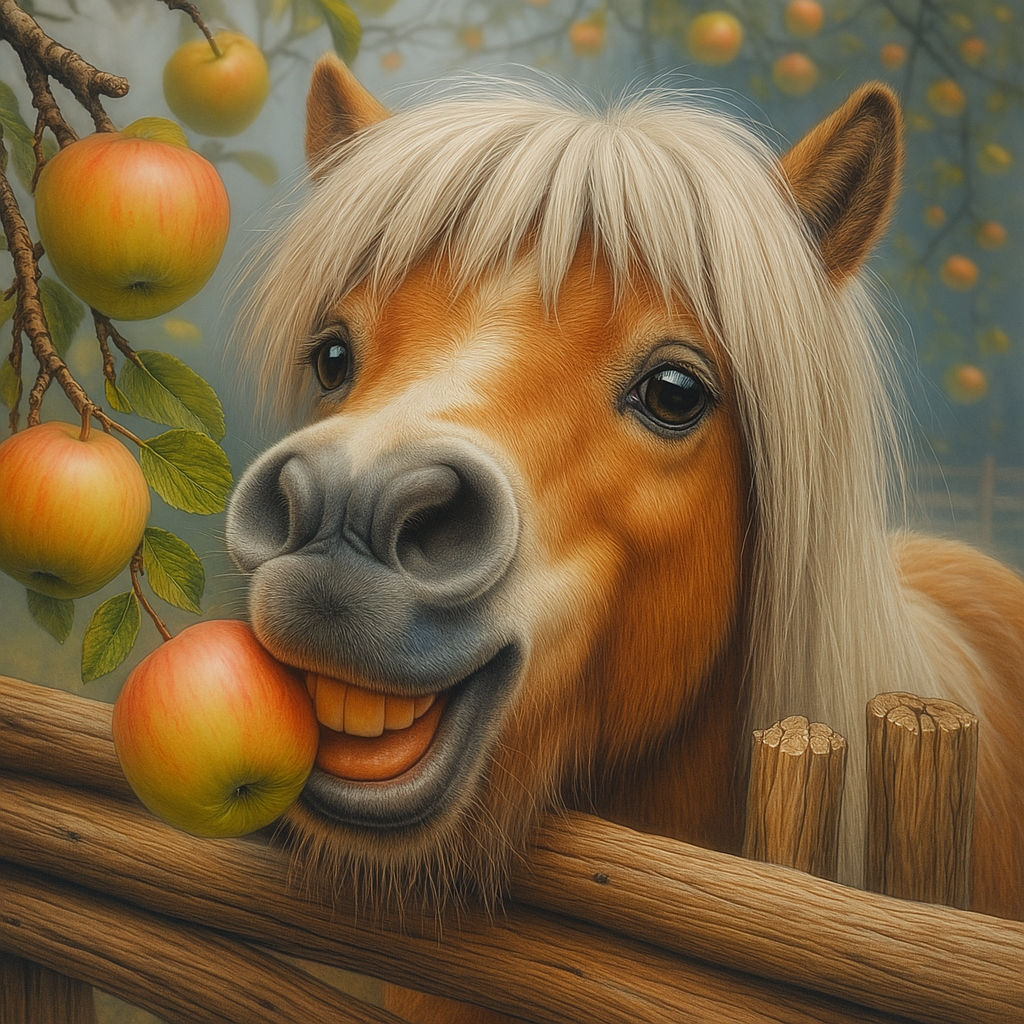 Mignon voleur de pommes