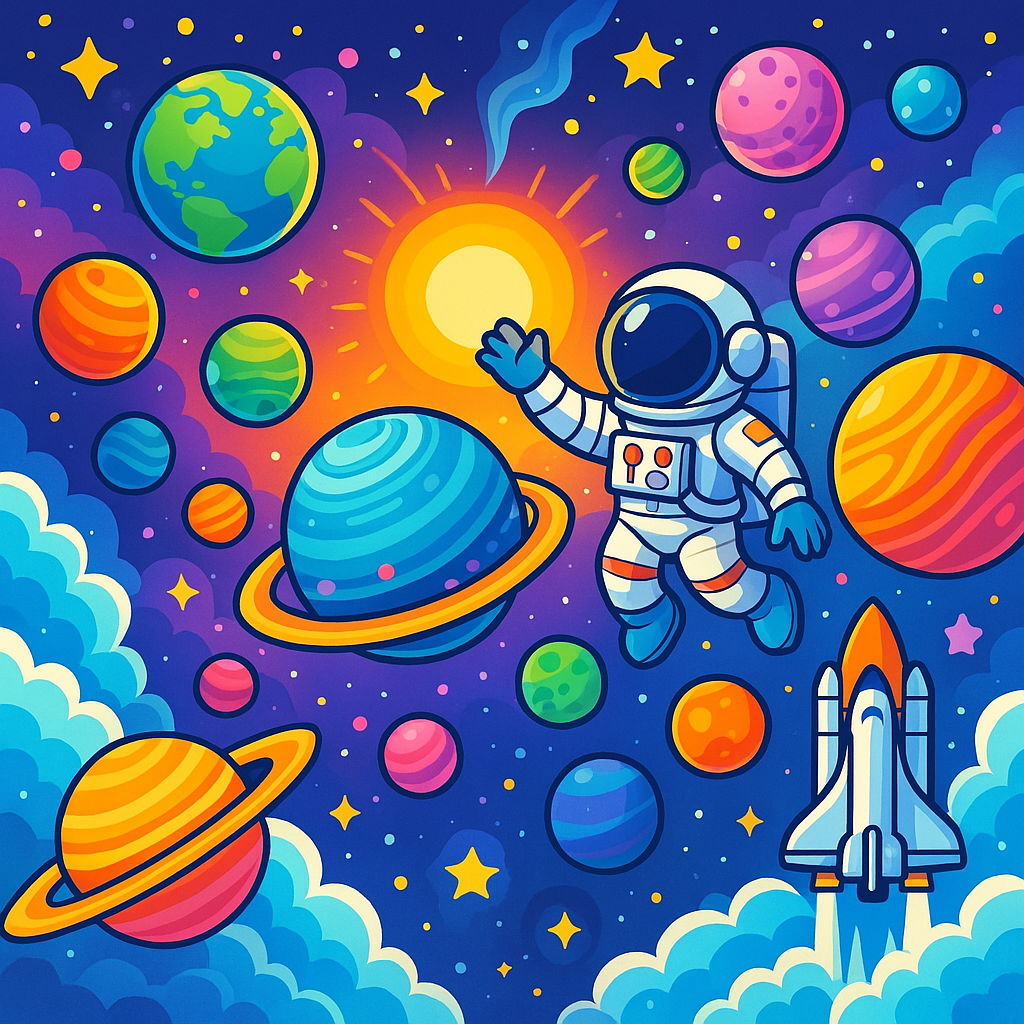 Voyage joyeux entre les planètes