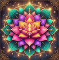 Lotus spirituel en symétrie