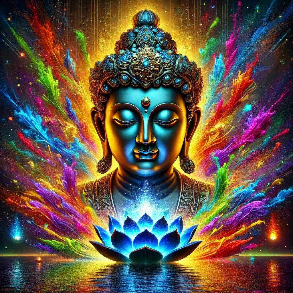 Lotus céleste du Bouddha coloré