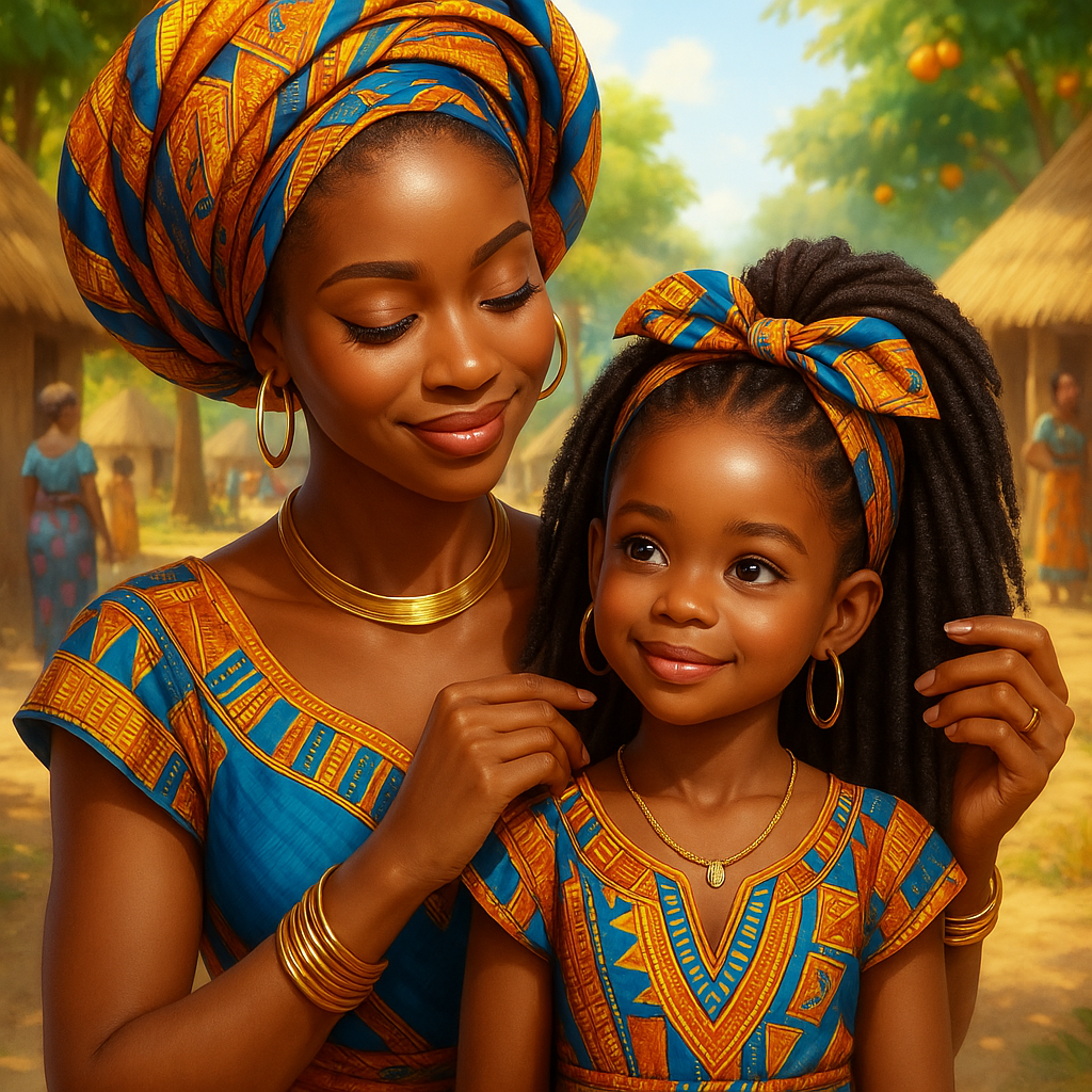 Beauté africaine et amour maternel