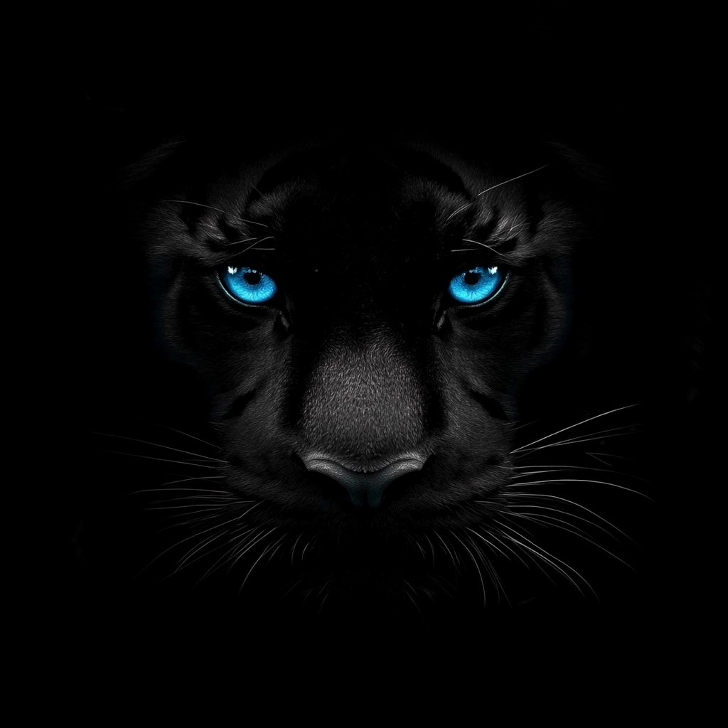 Panthère noire au regard saphir