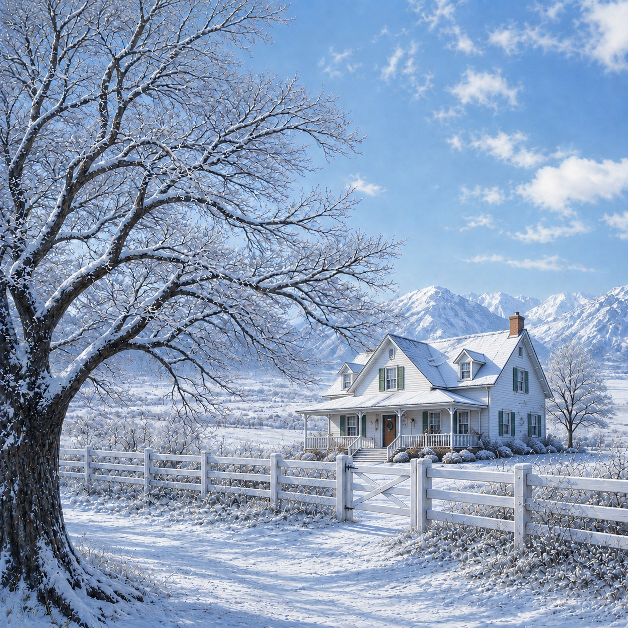 La Maison d'Hiver sous son Manteau Blanc
