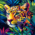 Léopard aux mille couleurs