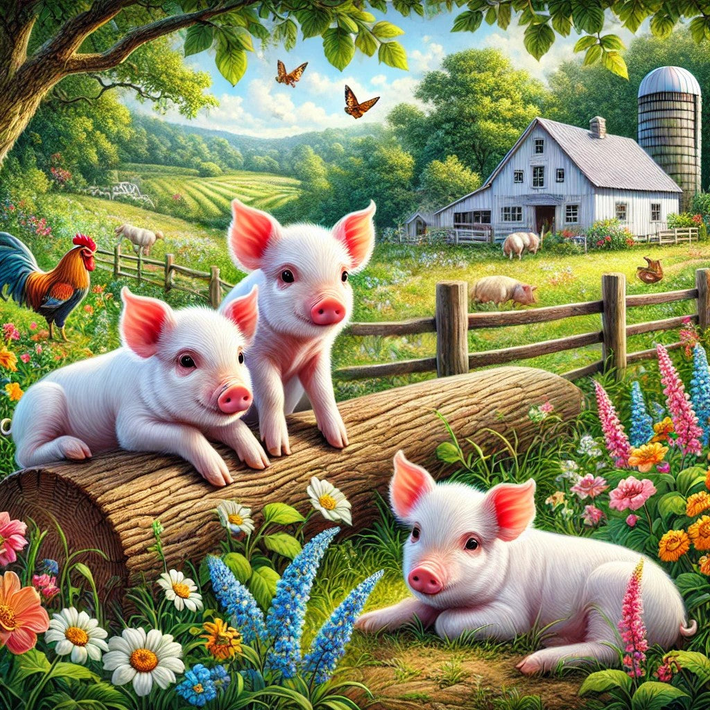 Trois petits amis sous un ciel bleu
