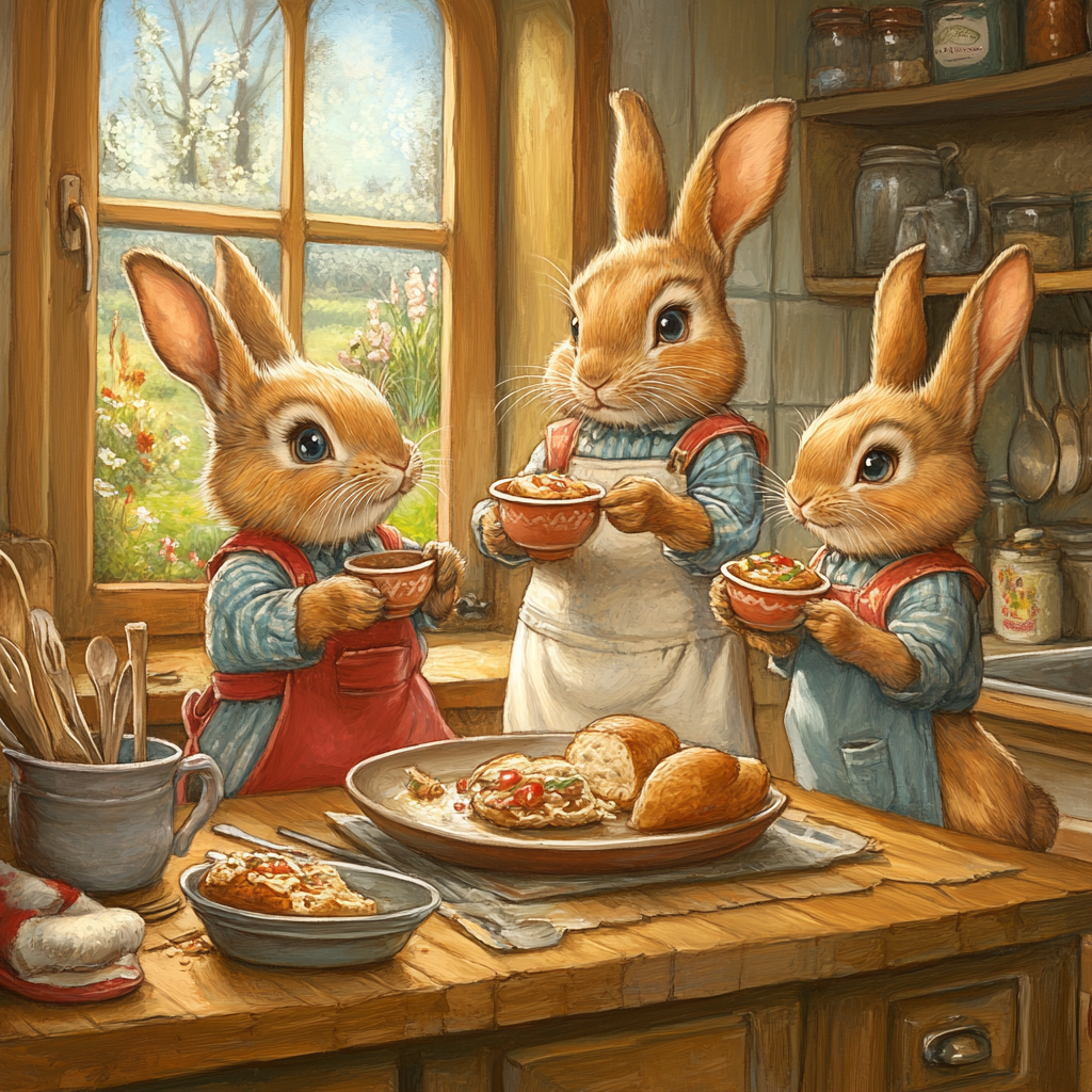 L’heure du festin chez les lapins