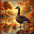 Die Gans und die Farben des Herbstes