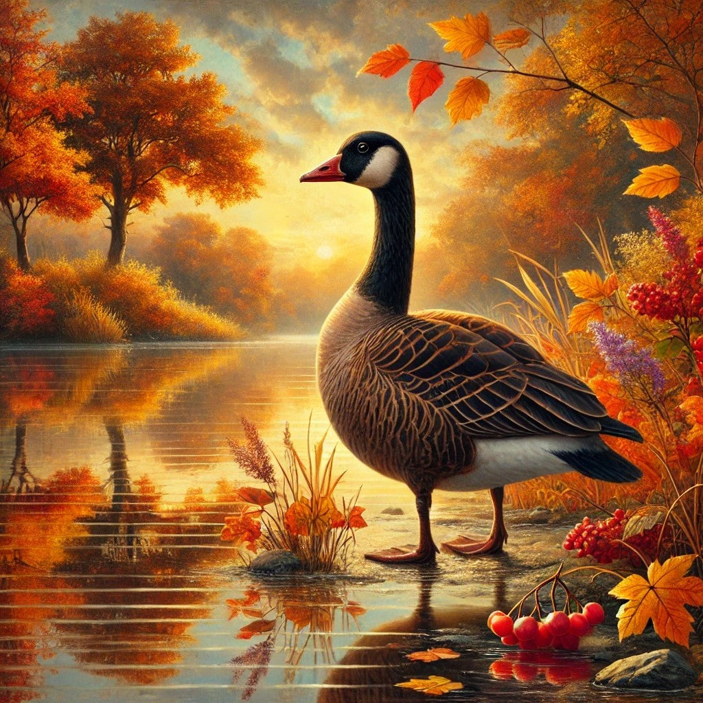 L'oie et les couleurs de l'automne