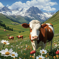 La Vache, les Fleurs et les Sommets