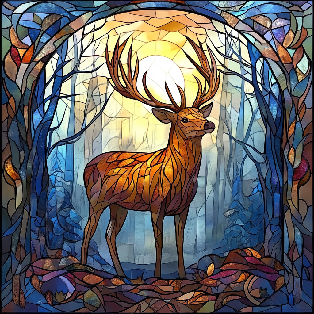 Le roi des bois en vitrail