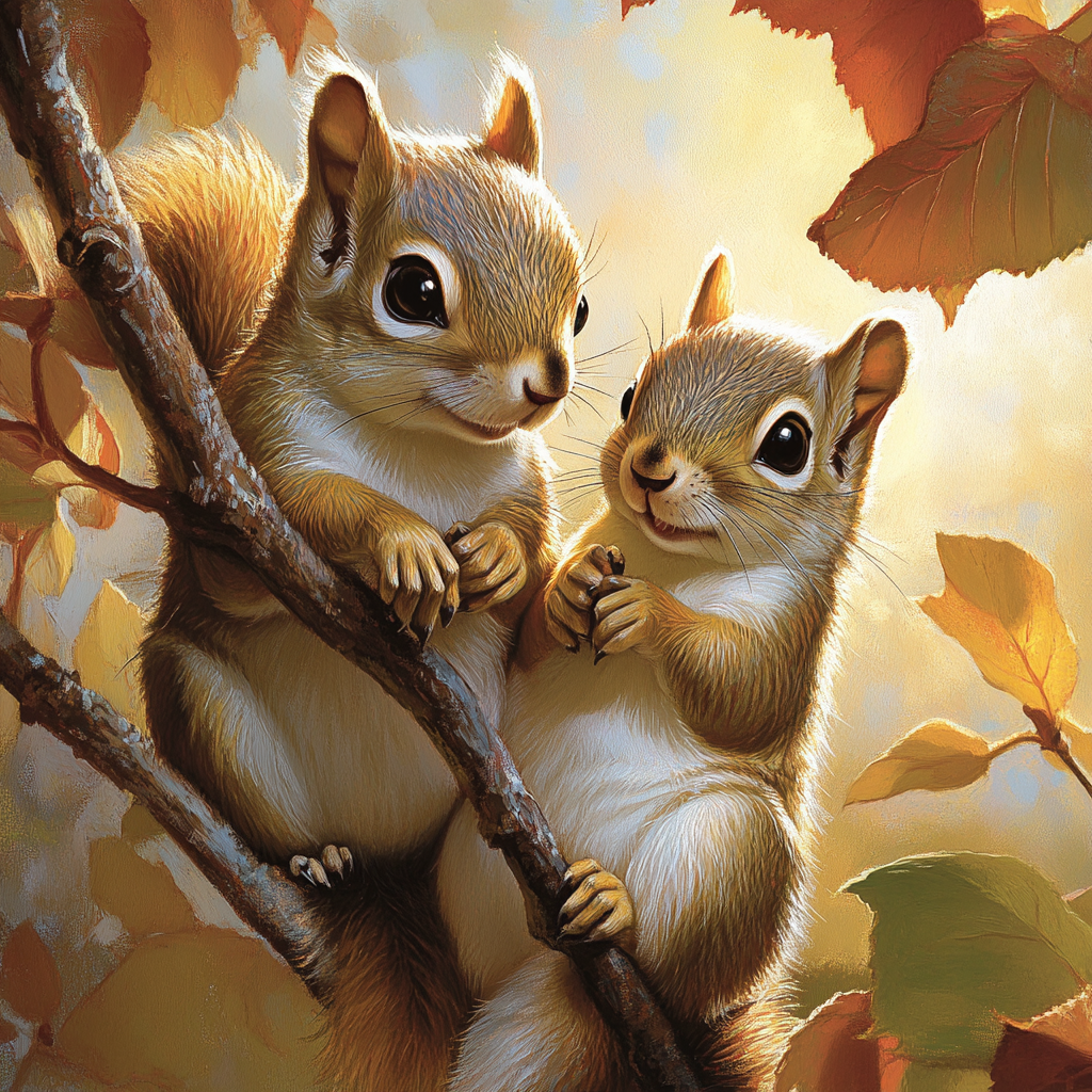 Complicité en haut des branches