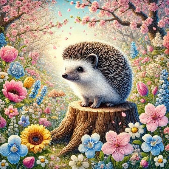 Le trône fleuri du hérisson