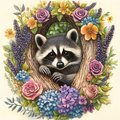 Une fenêtre florale vers la forêt