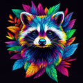 Un raton-laveur aux mille couleurs