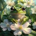 La grenouille et le parfum des fleurs