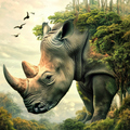The rhinoceros, a pillar of wildlife