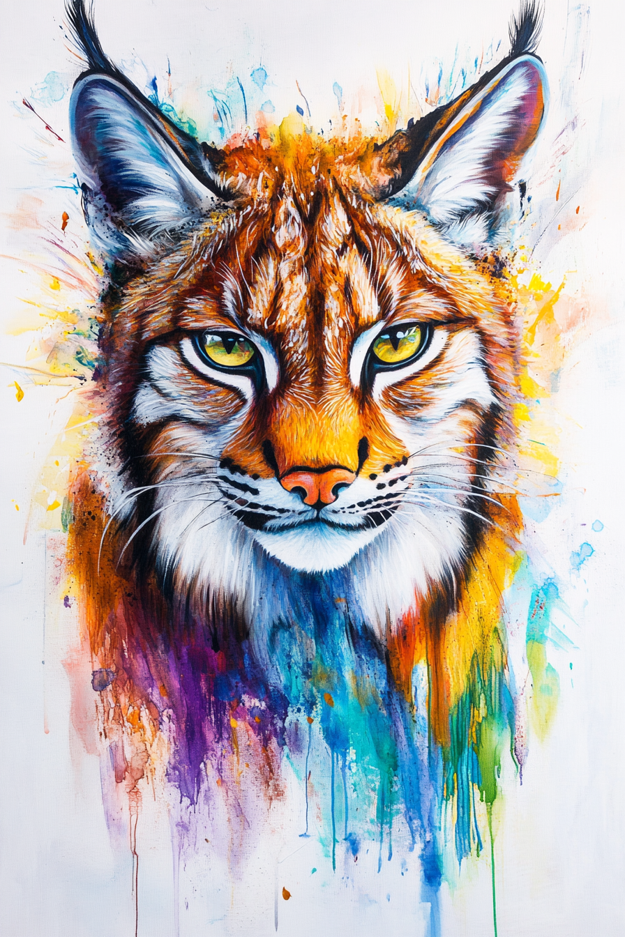 Künstlerisches Luchs-Porträt