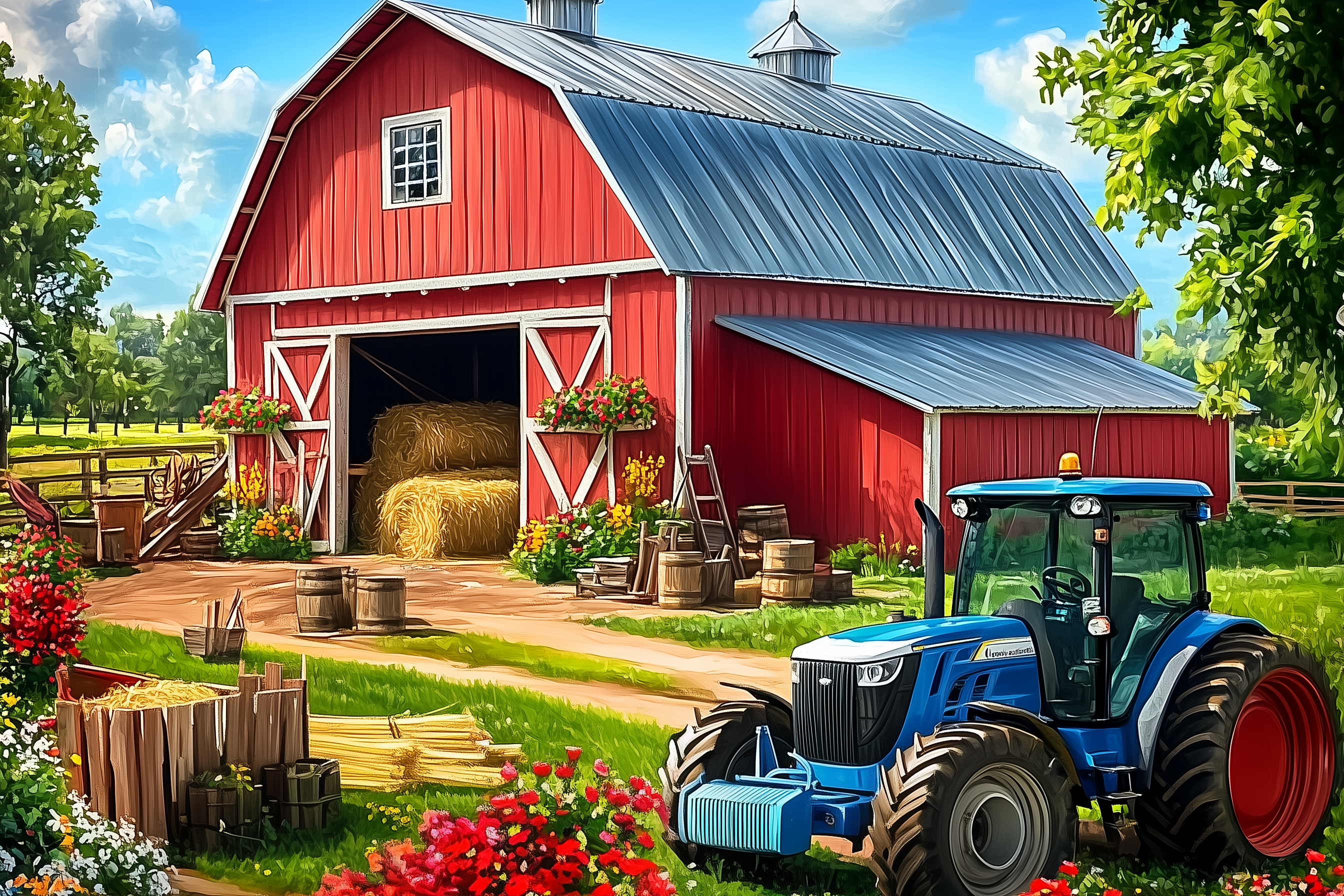 Matin d’été à la ferme