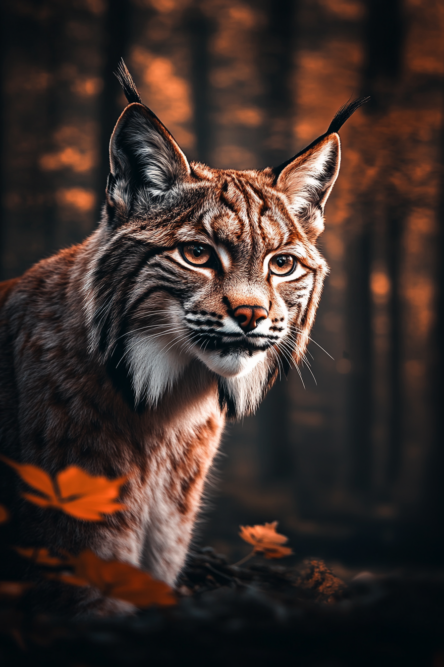 Portrait captivant d’un lynx forestier