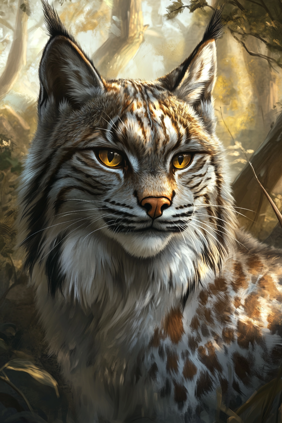 Portrait d’un lynx au regard intense