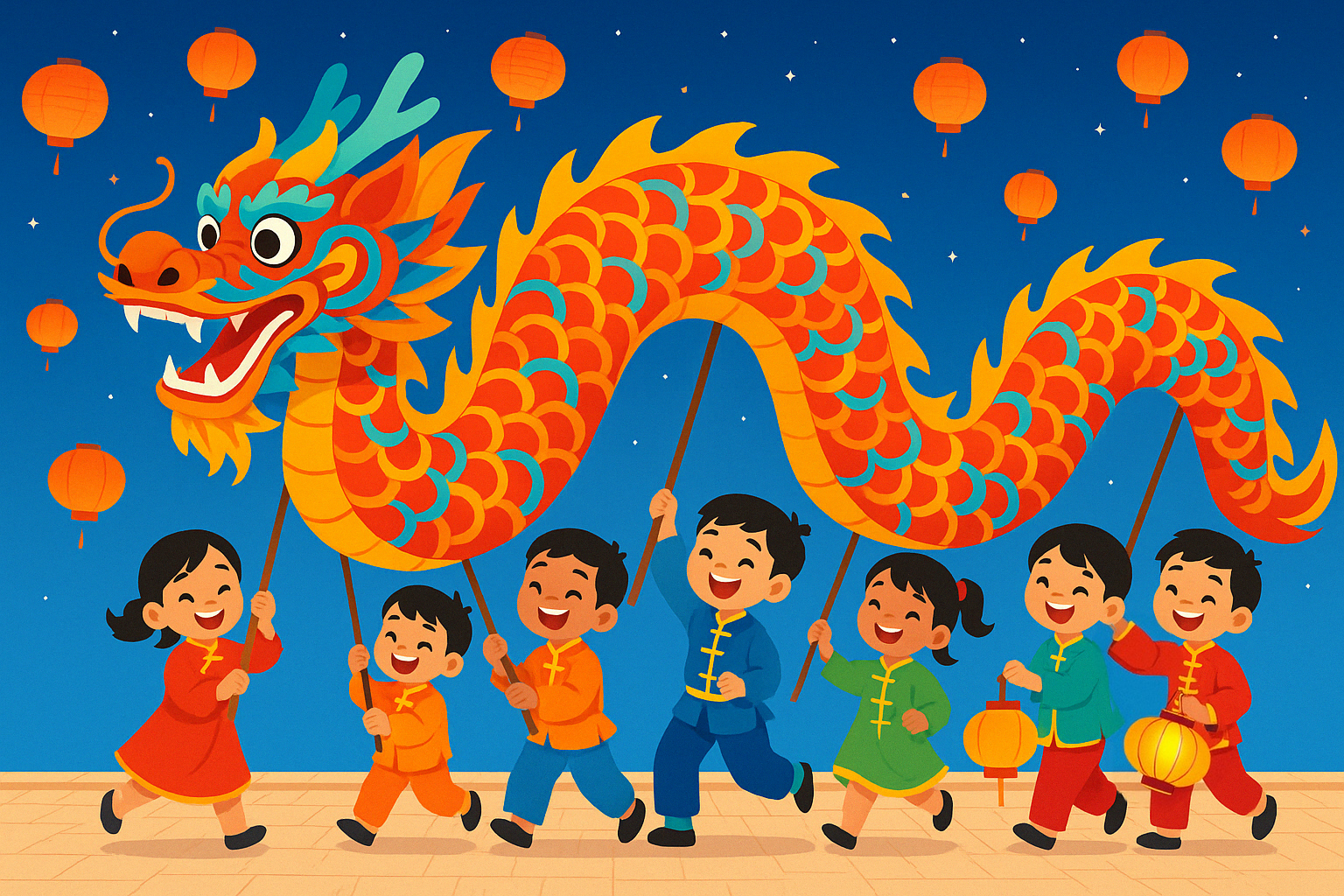 Sourires au rythme du dragon