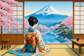 Ruhiger Blick auf den Fuji