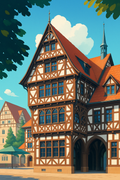 Architektonische Schönheit deutscher Dörfer