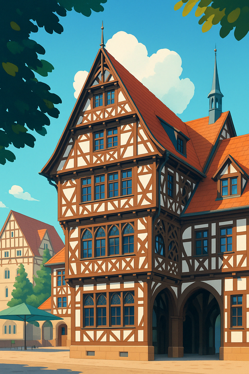 Architektonische Schönheit deutscher Dörfer
