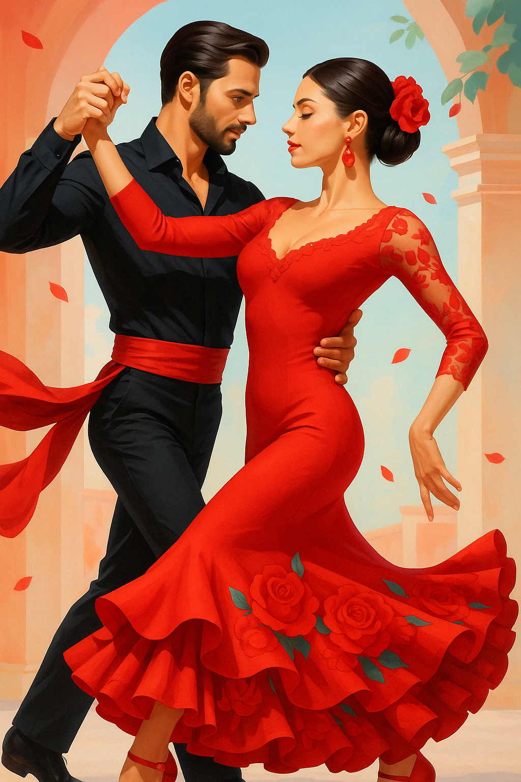 Danseurs unis dans la passion