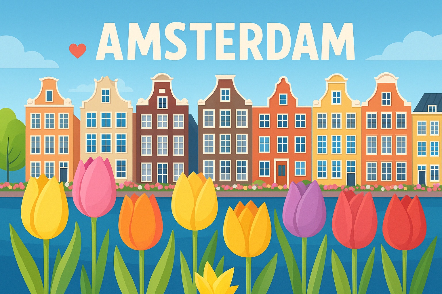Amsterdam entre tulipes et canaux
